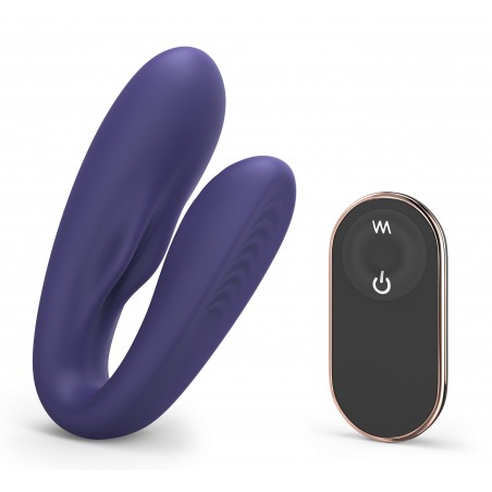 Vibromasseur Pour Couple Flexible - Match Up Bleu - Télécommandé - Rechargeable - Etanche - 8,5 cm / Ø 2,4 cm - Love To Love