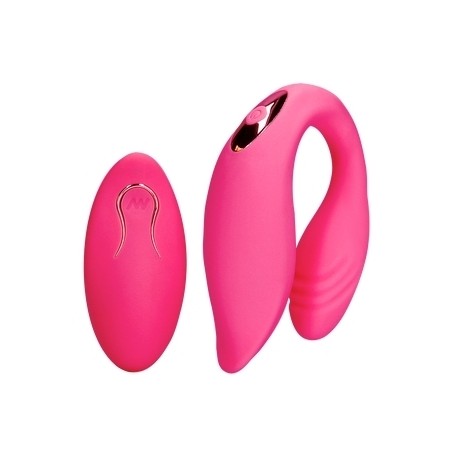 Vibromasseur Pour Couple - Wildberry Corail - Télécommandé - Rechargeable - 8 cm / Ø 3,3 cm - Loveline