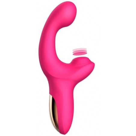 Rabbit - Volse Fuchsia - Tapotement / Doigté Et Vibration - Rechargeable - Waterproof - 11 cm / Ø 4 cm - Action