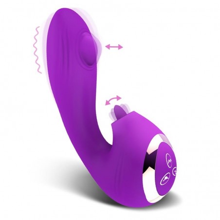 Rabbit - Ball Pulsation Violet - Langue / Tapotement Et Vibration - Rechargeable - Waterproof - 10 cm / Ø 3,7 cm - Action