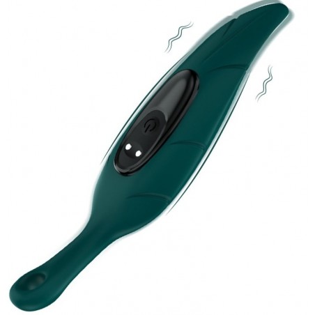 Vibromasseur Multifonction Leavy - Forme De Feuille Verte - 15 cm / 3,5 cm - MyPlayToys