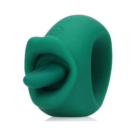 Stimulateur Clitoridien Vert - Langue Et Vibrations - Rechargeable - Waterproof - 7 m / Ø 4,2 cm - Loveline