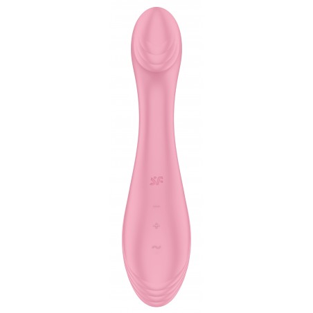 Vibromasseur Point G - G-Force Rose - 50 Vibrations - Waterproof - Rechargeable - 19 cm / Ø 3,5 cm - Satisfyer