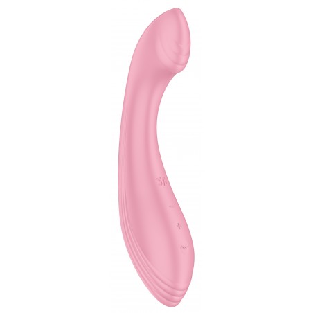 Vibromasseur Point G - G-Force Rose - 50 Vibrations - Waterproof - Rechargeable - 19 cm / Ø 3,5 cm - Satisfyer