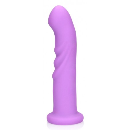 Gode Rotating G-Spot Vibrator Violet - Vibrant Et Rotatif - Ventouse/Harnais - Etanche/USB - 19 cm / Ø 4 cm - Loveline