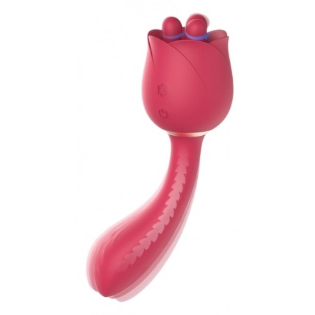 Stimulateur Clitoridien Rotatif Ou Vibromasseur - Forget Me Not 4 Rouge - Waterproof - USB - 13 cm / Ø 3,5 cm - My Play Toys