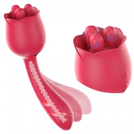 Stimulateur Clitoridien Rotatif Ou Vibromasseur - Forget Me Not 4 Rouge - Waterproof - USB - 13 cm / Ø 3,5 cm - My Play Toys