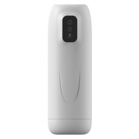 Masturbateur Automatique - Bloow On Blanc - Vibrations Et Succions - Rechargeable - 25 cm / Ø 8,5 cm - Suckmetoys