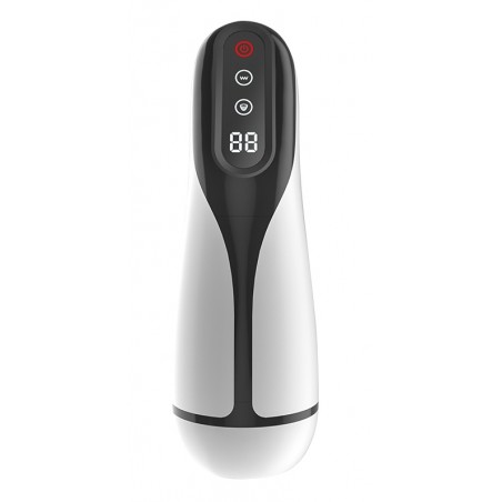 Masturbateur - Bloow Vibes Blanc - Vibrations Et Succions - Ecouteurs Avec Gémissements - USB - 27 cm / Ø 9 cm - Suckmetoys