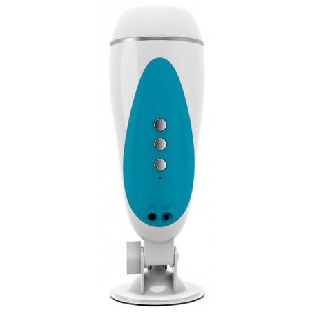 Masturbateur Automatique Vibrant Onalis Blanc A Ventouse - Vulve - Fonction Gémissements - USB - 18 cm / Ø 7,5 cm - Latetobed