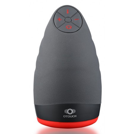 Masturbateur Automatique Chauffant Et Vibrant - Chiven 2 Noir Et Rouge - Rechargeable - 13 cm / Ø 7,5 cm - Otouch
