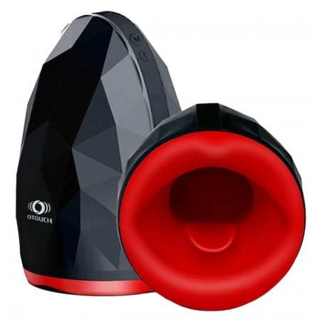 Masturbateur Automatique Chauffant - Ninja - Vibration/Léchage - Waterproof - Rechargeable - 12 cm / Ø 3,5 cm - Otouch