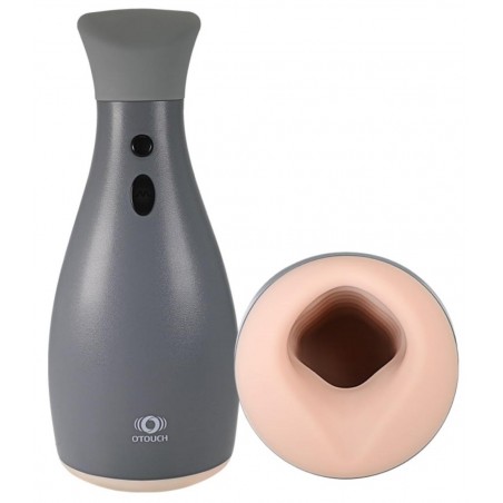 Masturbateur Automatique Vibrant - Ninja2 Gris - Fonction Pompage - Rechargeable - 11 cm / Ø 3,8 cm - Otouch