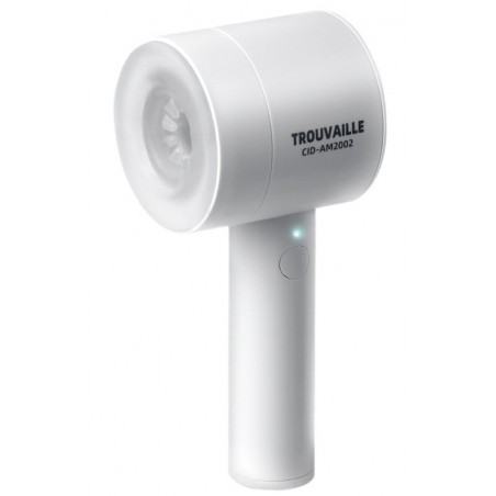 Masturbateur Automatique - Trouvaille Blanc - Rotatif/Balancier - Longue Poignée - Rechargeable - 20 cm / Ø 5 cm - Suckmetoys
