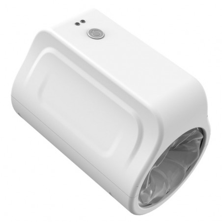 Masturbateur Automatique - Roating Blow Blanc - Rotation - Rechargeable - 12 cm / Ø 4 cm - Suckmetoys