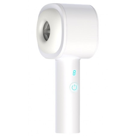 Masturbateur Automatique - Dazzle Fox Blanc - Va-Et-Vient - Longue Poignée - Rechargeable - 20 cm / Ø 6 cm - Suckmetoys