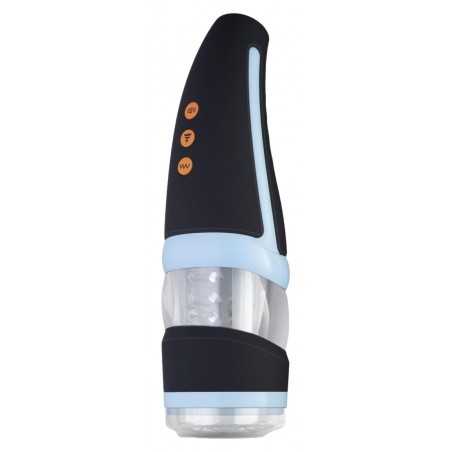 Masturbateur CP02 Noir - Vibration/Rotation - A Ventouse - Ecouteurs Avec Gémissements - Rechargeable - 13 cm / Ø 4 cm - Cruizr