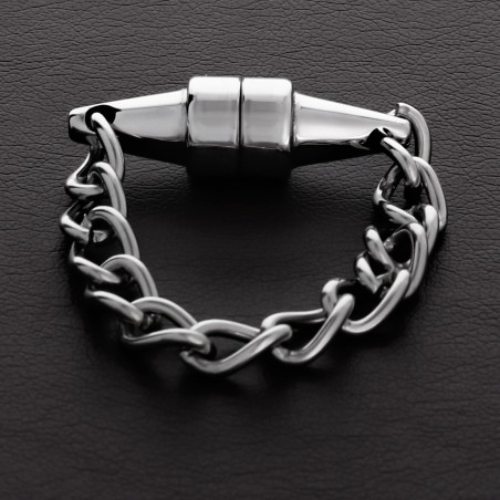 Pince A Téton Magnétique Argenté - Chaîne De 11 cm - Acier Thermo-Réactif - 4,9 Cm / Ø 1,4 Cm - Triurne