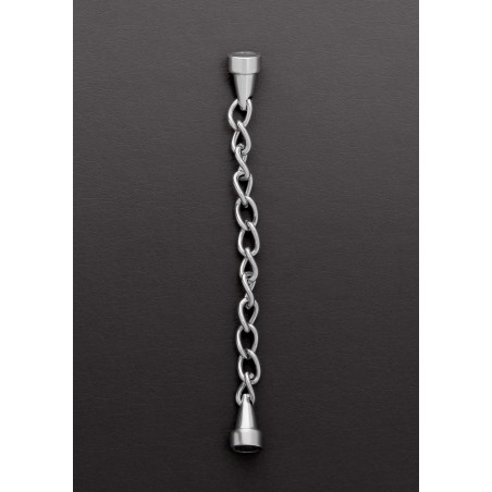 Pince A Téton Magnétique Argenté - Chaîne De 11 cm - Acier Thermo-Réactif - 4,9 Cm / Ø 1,4 Cm - Triurne