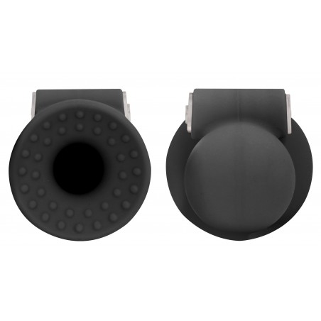 2 Pompes A Tétons Vibrantes - Erotic Noirs - Effet Succion - Ø 4,5 cm - Ouch