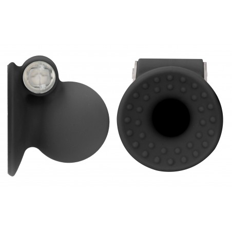 2 Pompes A Tétons Vibrantes - Erotic Noirs - Effet Succion - Ø 4,5 cm - Ouch