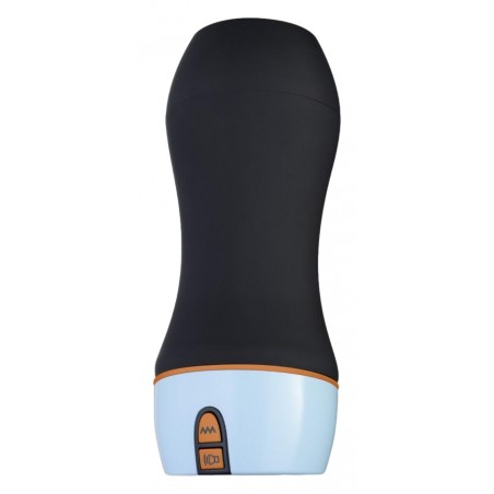 Masturbateur Vibrant CM06 Noir - Fonction Gémissements - Rechargeable - 15 cm / Ø 4,5 cm - Cruizr
