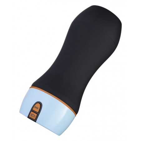 Masturbateur Vibrant CM06 Noir - Fonction Gémissements - Rechargeable - 15 cm / Ø 4,5 cm - Cruizr