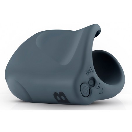 Masturbateur Vibrant Dick Vibes Noir - Forme De Coquille Ondulée - Rechargeable - 8 cm / Ø 3,8 cm - Boners