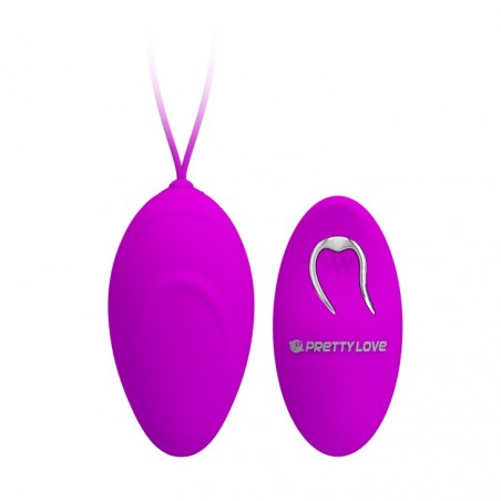 Œuf Vibrant Hyper Egg Violet - A Piles - Coque Supplémentaire - Waterproof - De 7,4 A 7,8 cm / De 3,7 A 4,1 cm - Pretty Love