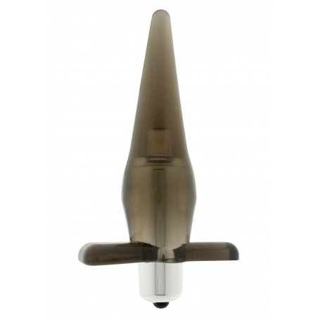 Plug Anal Vibrant - Power Butt Marron - Forme Conique - 8,5 cm / Ø 3 cm - Toyjoy