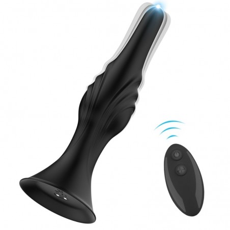 Plug Anal Vibrant Trophy A Ventouse - Waterproof - Télécommandé - Rechargeable - 14 cm / Ø De 1,6 A 3,7 cm - Analtech