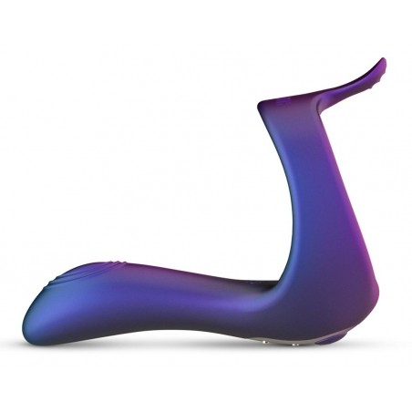 Cockring Vibrant Solar Violet Métallisé - Stimulateur Clitoridien - Stimulateur De Périnée - Etanche - USB - Ø 4,9 cm - Hueman