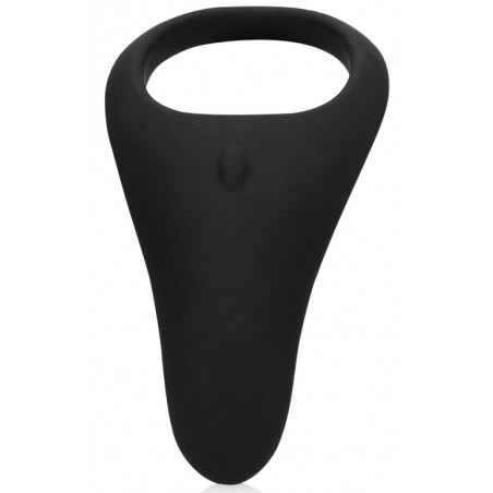Cockring Vibrant Et Stimulateur Clitoridien Allongé Et Bombé - Pointed Ring Noir - Rechargeable - Ø 2,9 Cm - Loveline