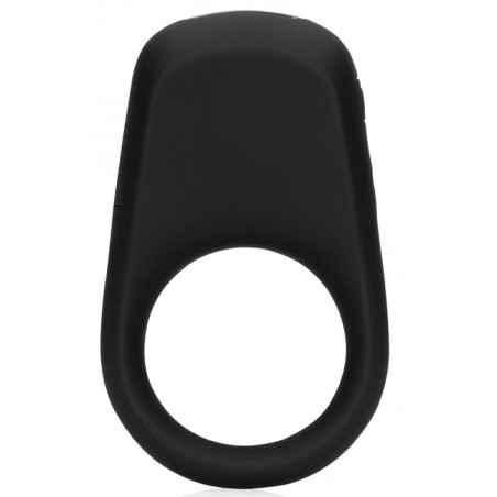 Cockring Vibrant Et Stimulateur Clitoridien Plat Et Bombé - Licorice Noir - Rechargeable - Ø 3,5 Cm - Loveline