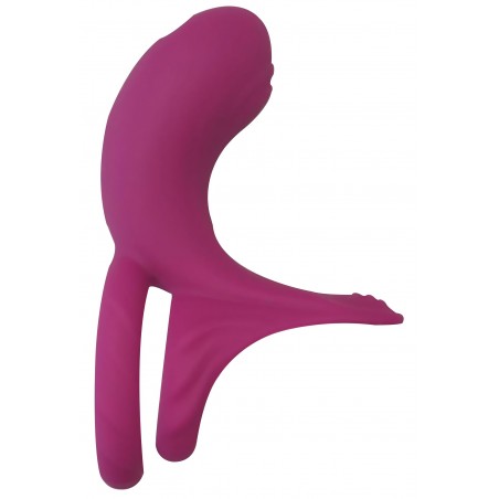 Cockring Et Ballring + Stimulateur De Clitoris Et De Vulve Télécommandé - Annel Stim Violet - USB - Ø 3 Et 4,5 cm - Xocoon