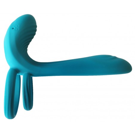 Cockring Et Ballring - Stimulateur Clitoris / Point G / Pénis - Télécommandé - Vibrator Vert - USB - 10 / Ø 3 Et 4 cm - Xocoon