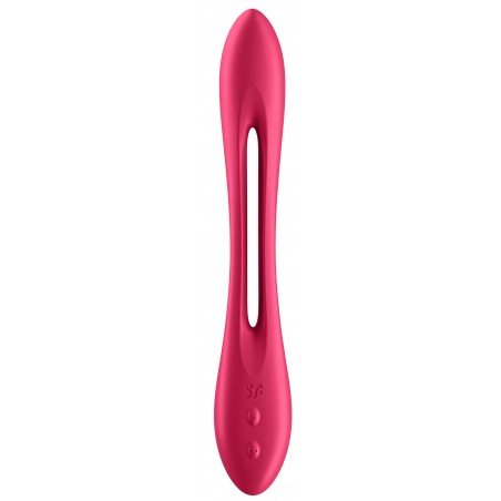Vibromasseur Polyvalent pour Couple Elastic Joy Rouge - Flexible - Waterproof - Rechargeable - 19,9 cm / Ø 3 cm - Satisfyer