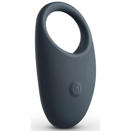 Cockring Vibrant Et Stimulateur Clitoridien Plat Et Bombé - Intense Ring Noir - Rechargeable - 9 cm / Ø 3,2 cm - Boners