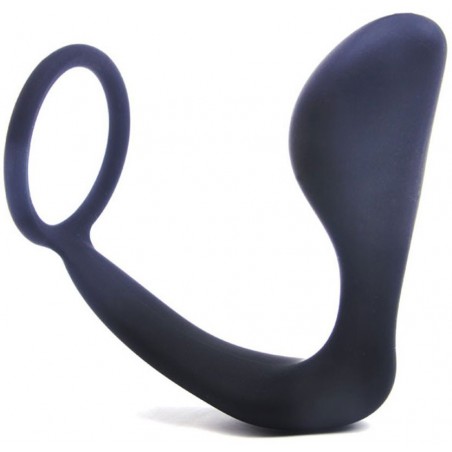 Anneau Pénien Ass Gasm Bleu - Cockring Ø 3,5 cm Extensible - Plug Anal 7 cm / Ø 3 cm - Generique