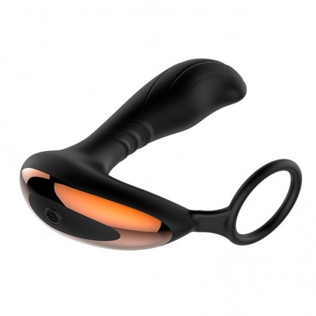 Stimulateur de Prostate Et De Périnée Massage 10 cm / Ø 4,3 cm - Cockring Ø 3,8 m - Télécommandé - Etanche - USB - Generique