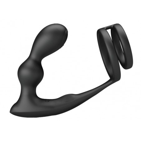 Cockring/Ballring Et Stimulateur De Prostate Marshall - Télécommandé - Etanche - USB - 7,5 cm / 2,7 cm - Pretty Love