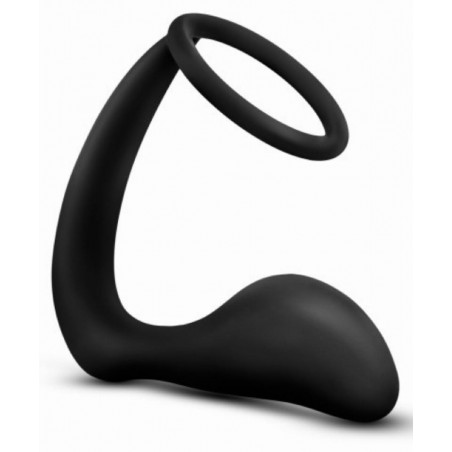 Anneau Pénien Ring Plus Noir - Cockring Ø 3,8 cm Extensible - Plug Anal 8 cm / Ø 3 cm - Anal Adventures