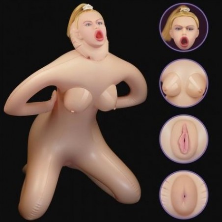 Poupée Gonflable Cowgirl Fayota Peau Claire - 93 cm - Bouche Ouverte - Vagin Et Anus Structurés Et Amovibles - Lovetoy