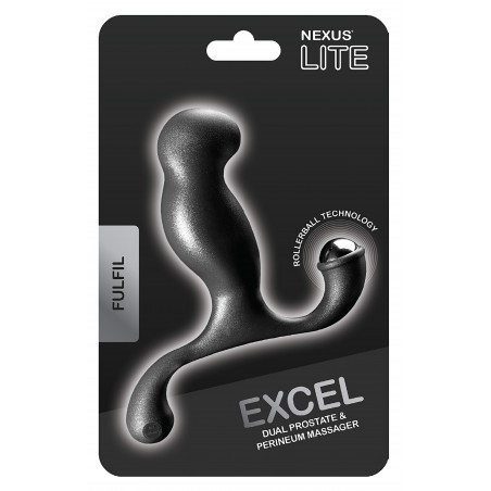Stimulateur de Prostate Et De Périnée - Plug Anal Excel Incurvé Et Annelé - 10 cm / Ø 4 cm - Nexus