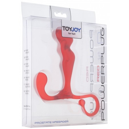 Stimulateur de Prostate Et De Périnée - Power Plug Rouge - 10 cm / Ø 3 cm - Toyjoy