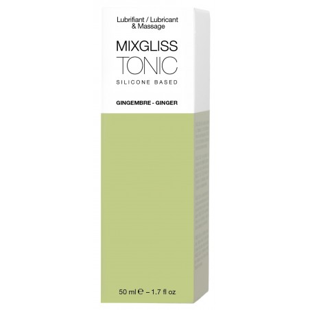 Lubrifiant A Base De Silicone Et Massage Parfum Tonic Et Gingembre - Longue Durée - 50 Ml - MixGliss