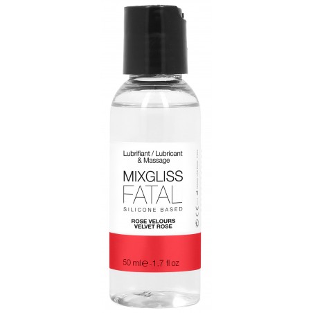 Lubrifiant A Base De Silicone Et Massage Fatal Parfum Rose Velours - Longue Durée - 50 Ml - MixGliss