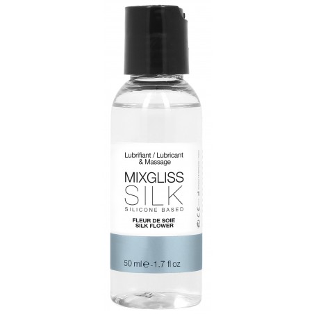 Lubrifiant A Base De Silicone Et Massage Silk Parfum Fleur De Soie - Longue Durée - 50 Ml - MixGliss