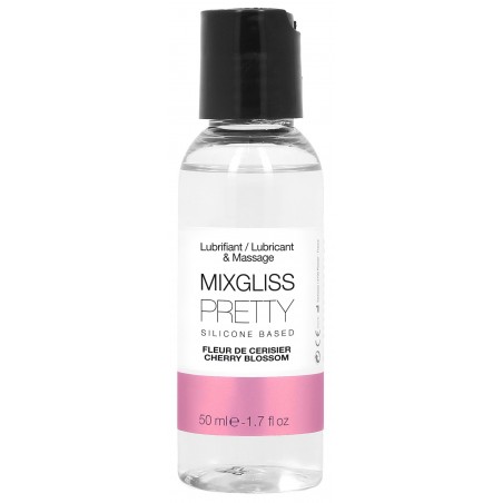 Lubrifiant A Base De Silicone Et Massage Pretty Parfum Fleur De Cerisier - Longue Durée - 50 Ml - MixGliss