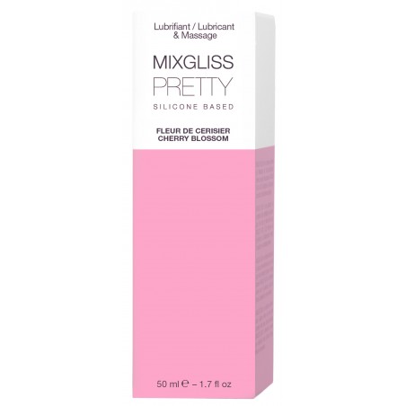 Lubrifiant A Base De Silicone Et Massage Pretty Parfum Fleur De Cerisier - Longue Durée - 50 Ml - MixGliss